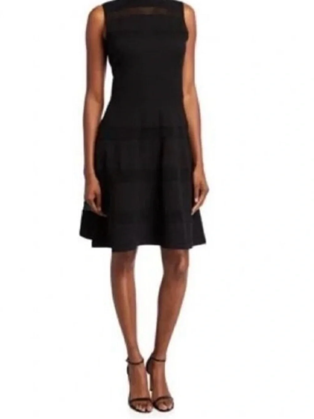 Kate Spade Black Sleeveless Fit-and-Flare Dress